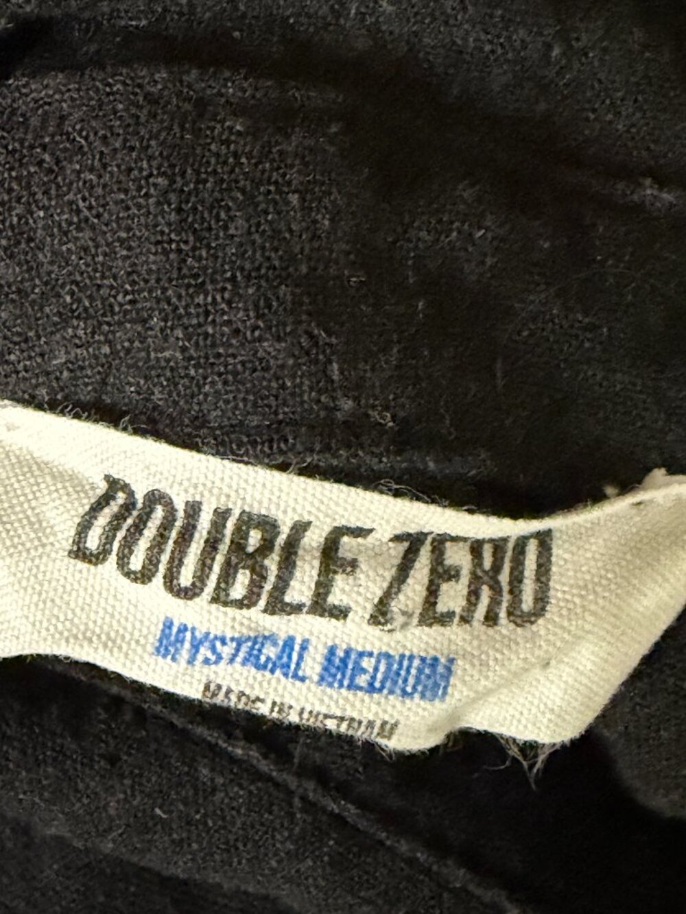 Double Zero Linen Blend Button Front Top Blouse Shirt Black M - Picture 5 of 6